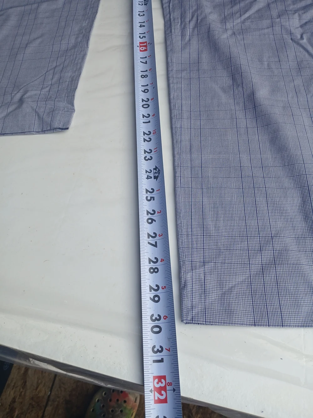 Banana Republic Light Blue Plaid Chinos
